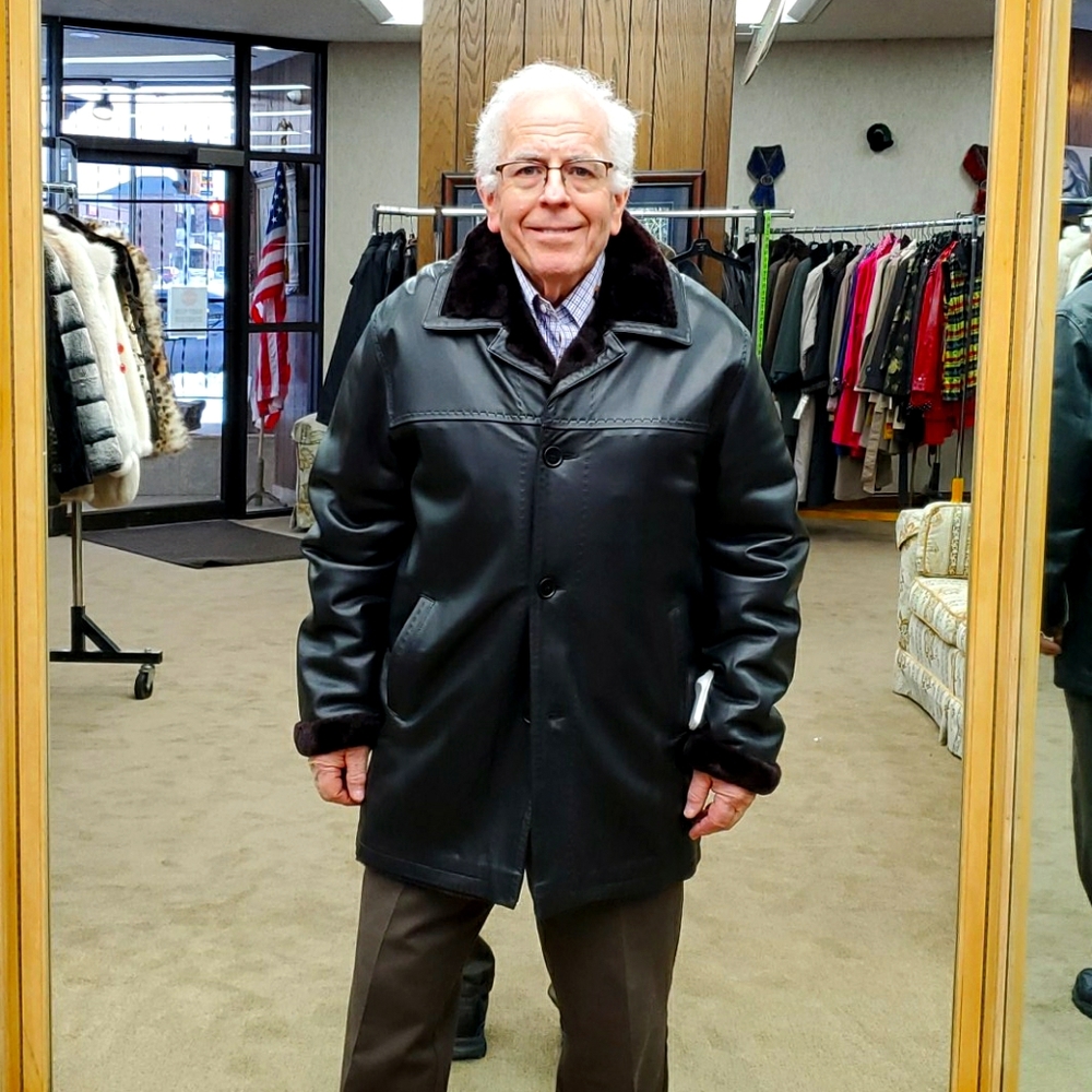 Cabretta Lamb Leather Fur Lined Carcoat